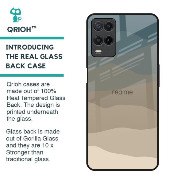 Abstract Mountain Pattern Glass Case for Realme 8 For Sale