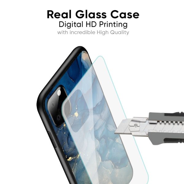 Blue Cool Marble Glass Case for Nothing Phone 2a Plus Hot on Sale