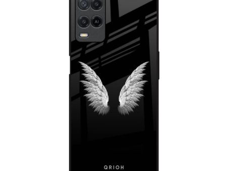 White Angel Wings Glass Case for Realme 8 Online