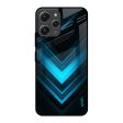 Vertical Blue Arrow Glass Case For Redmi 12 Online Sale