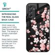 Black Cherry Blossom Glass Case for Samsung Galaxy F34 5G Online Sale