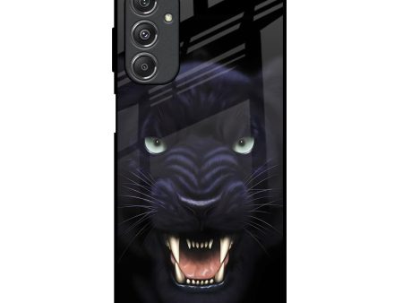 Angry Black Leopard Glass Case for Samsung Galaxy M34 5G Cheap