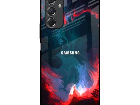 Brush Art Glass Case For Samsung Galaxy F34 5G Fashion