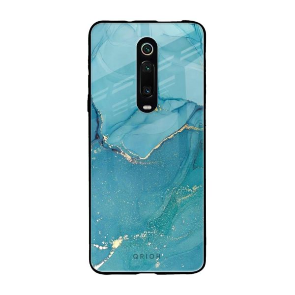 Blue Golden Glitter Glass Case for Xiaomi Redmi K20 Online