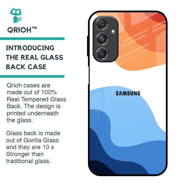 Wavy Color Pattern Glass Case for Samsung Galaxy M34 5G Online