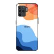 Wavy Color Pattern Glass Case for Oppo F19 Pro Online now