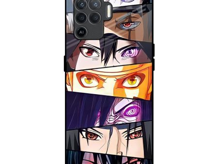 Anime Eyes Glass Case for Oppo F19 Pro Fashion