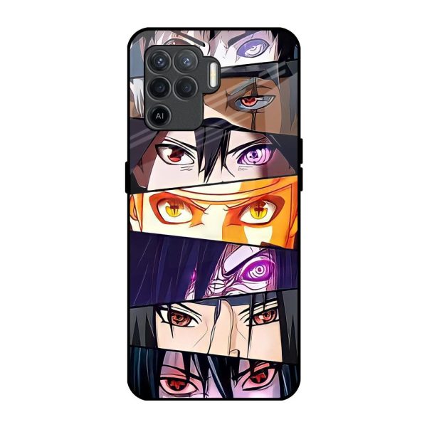 Anime Eyes Glass Case for Oppo F19 Pro Fashion