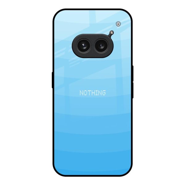 Wavy Blue Pattern Glass Case for Nothing Phone 2a 5G Sale