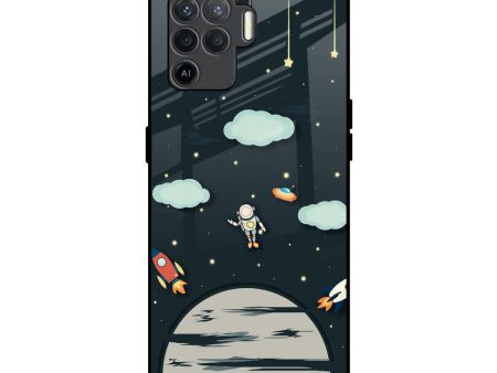 Astronaut Dream Glass Case For Oppo F19 Pro Hot on Sale