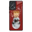 Astronaut Bear Glass Case for Motorola Edge 50 Fusion 5G Hot on Sale