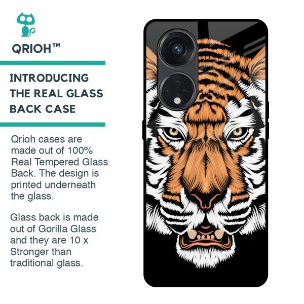 Angry Tiger Glass Case For Oppo Reno8T 5G Discount