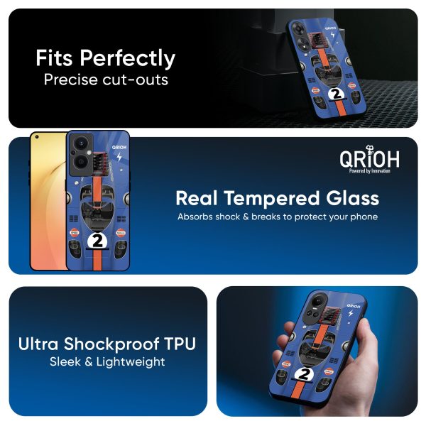 Car Adiction Glass Case for Oppo F19 Pro on Sale