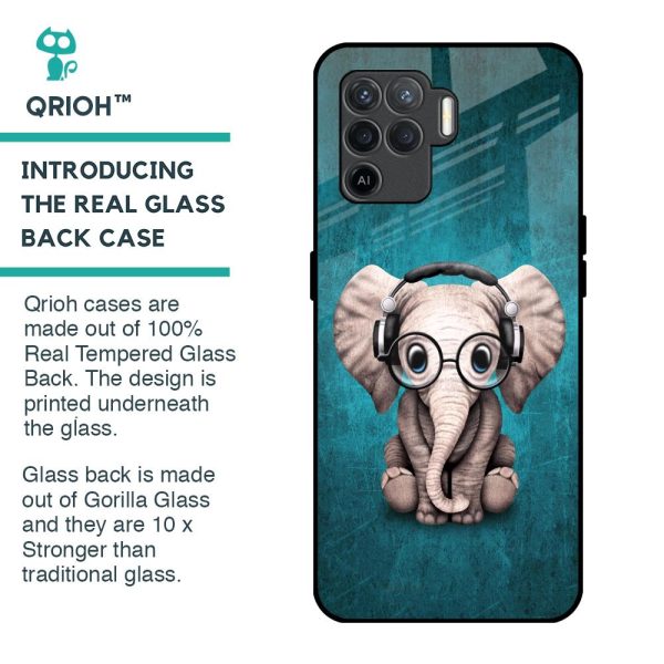 Adorable Baby Elephant Glass Case For Oppo F19 Pro Discount