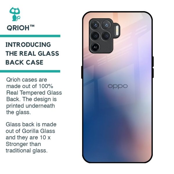 Blue Mauve Gradient Glass Case for Oppo F19 Pro Sale