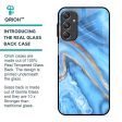 Vibrant Blue Marble Glass Case for Samsung Galaxy M34 5G Cheap