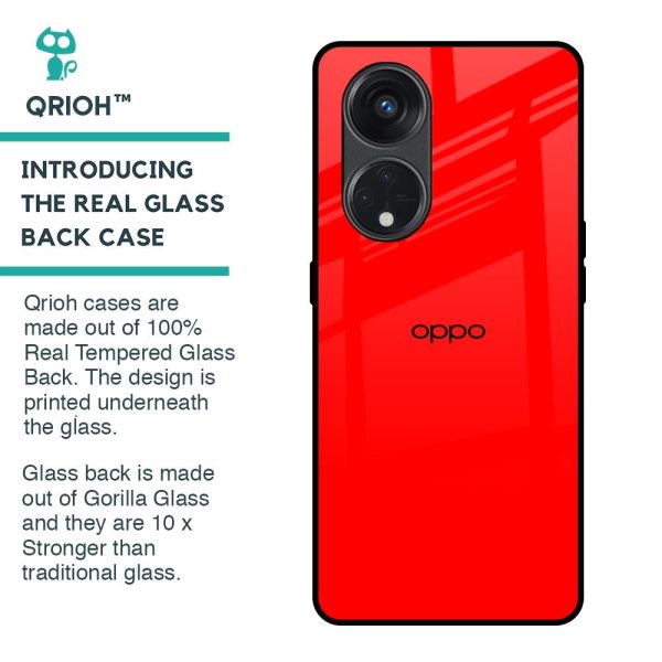 Blood Red Glass Case for Oppo Reno8T 5G Online now