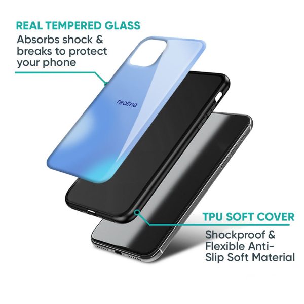 Vibrant Blue Texture Glass Case for Realme 8 Supply