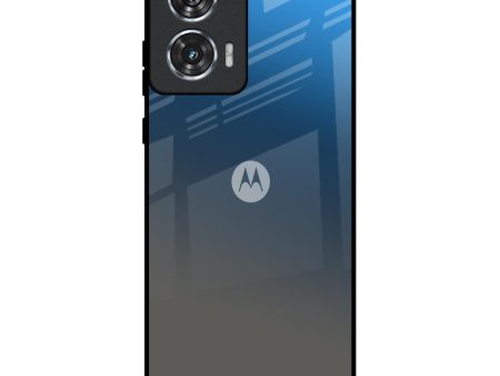 Blue Grey Ombre Glass Case for Motorola Edge 50 Fusion 5G Cheap