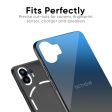 Blue Grey Ombre Glass Case for Nothing Phone 2a Plus Hot on Sale