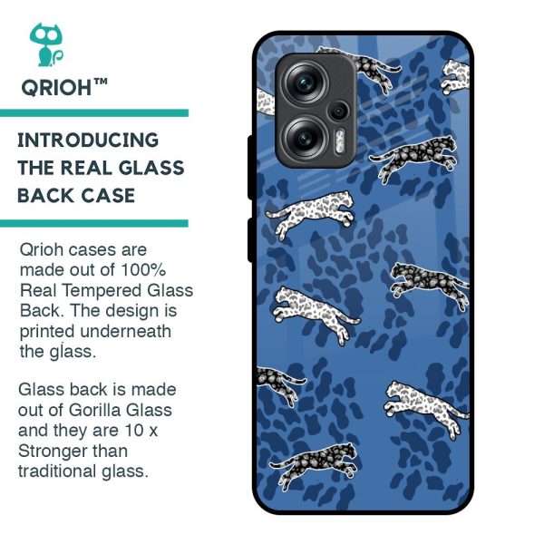 Blue Cheetah Glass Case for Redmi K50i 5G Hot on Sale