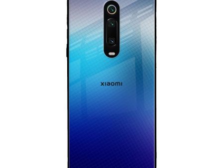 Blue Rhombus Pattern Glass Case for Xiaomi Redmi K20 Cheap