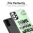 Travel Stamps Glass Case for Samsung Galaxy F34 5G Sale