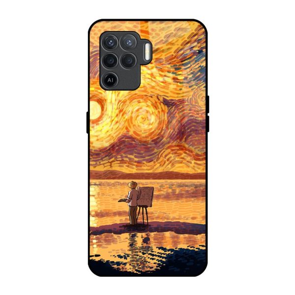 Sunset Vincent Glass Case for Oppo F19 Pro Online Sale