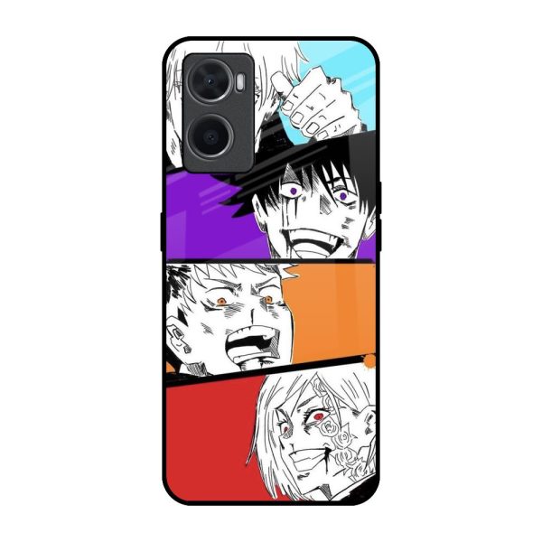 Anime Sketch Glass Case for Oppo A96 Online Hot Sale