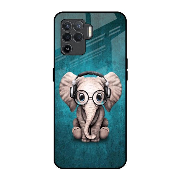 Adorable Baby Elephant Glass Case For Oppo F19 Pro Discount