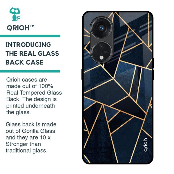 Abstract Tiles Glass Case for Oppo Reno8T 5G For Sale