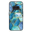 Turquoise Geometrical Marble Glass Case for Nothing Phone 2a 5G Hot on Sale