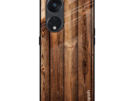 Timber Printed Glass Case for Oppo Reno8T 5G Online now