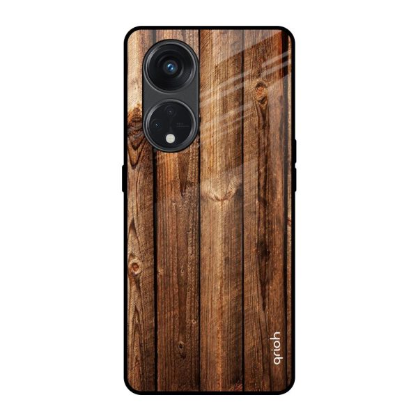 Timber Printed Glass Case for Oppo Reno8T 5G Online now