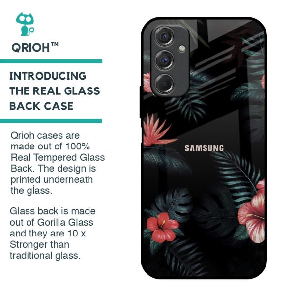 Tropical Art Flower Glass Case for Samsung Galaxy F34 5G on Sale