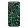 Abstract Green Glass Case For Samsung Galaxy M34 5G Fashion