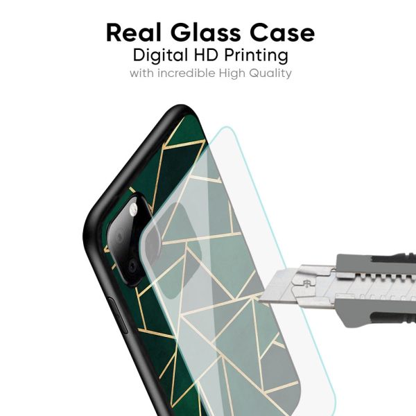 Abstract Green Glass Case For Redmi 12 Discount