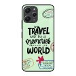 Travel Stamps Glass Case for Redmi 12 Online Sale