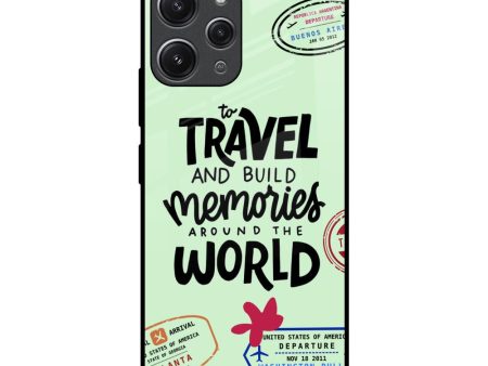 Travel Stamps Glass Case for Redmi 12 Online Sale