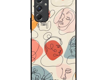 Abstract Faces Glass Case for Samsung Galaxy F34 5G Online now