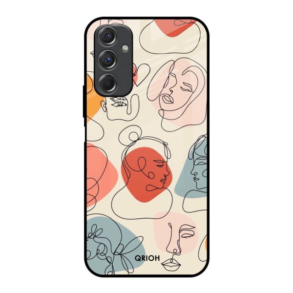 Abstract Faces Glass Case for Samsung Galaxy F34 5G Online now