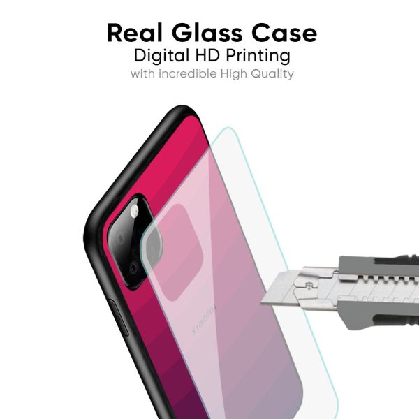 Wavy Pink Pattern Glass Case for Redmi K50i 5G Online now