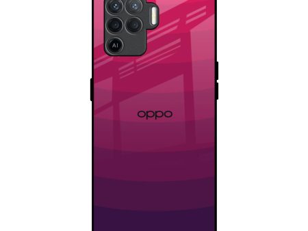 Wavy Pink Pattern Glass Case for Oppo F19 Pro Cheap