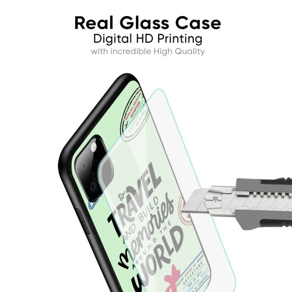 Travel Stamps Glass Case for Redmi 12 Online Sale