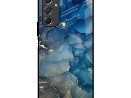 Blue Cool Marble Glass Case for Samsung Galaxy F34 5G Discount