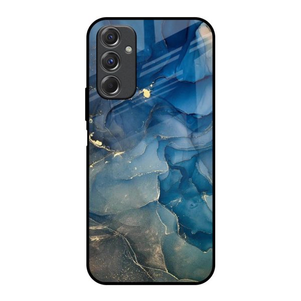 Blue Cool Marble Glass Case for Samsung Galaxy F34 5G Discount