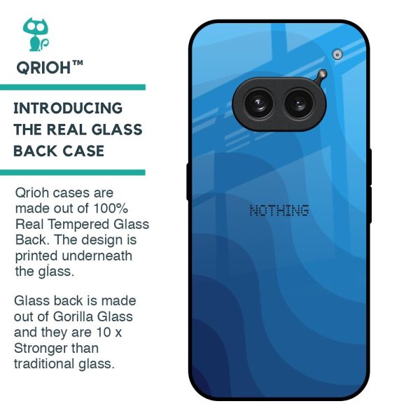 Blue Wave Abstract Glass Case for Nothing Phone 2a Plus Discount