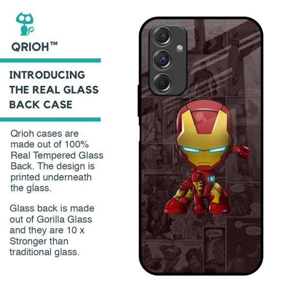 Angry Baby Super Hero Glass Case for Samsung Galaxy F34 5G on Sale