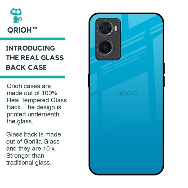 Blue Aqua Glass Case for Oppo A96 Cheap