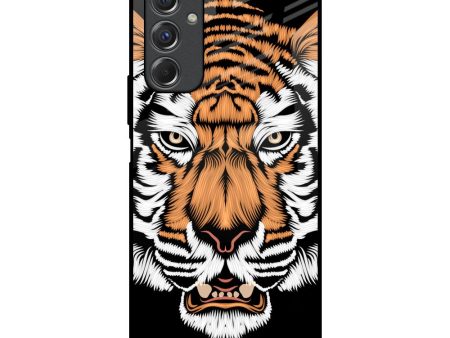 Angry Tiger Glass Case For Samsung Galaxy F34 5G Cheap